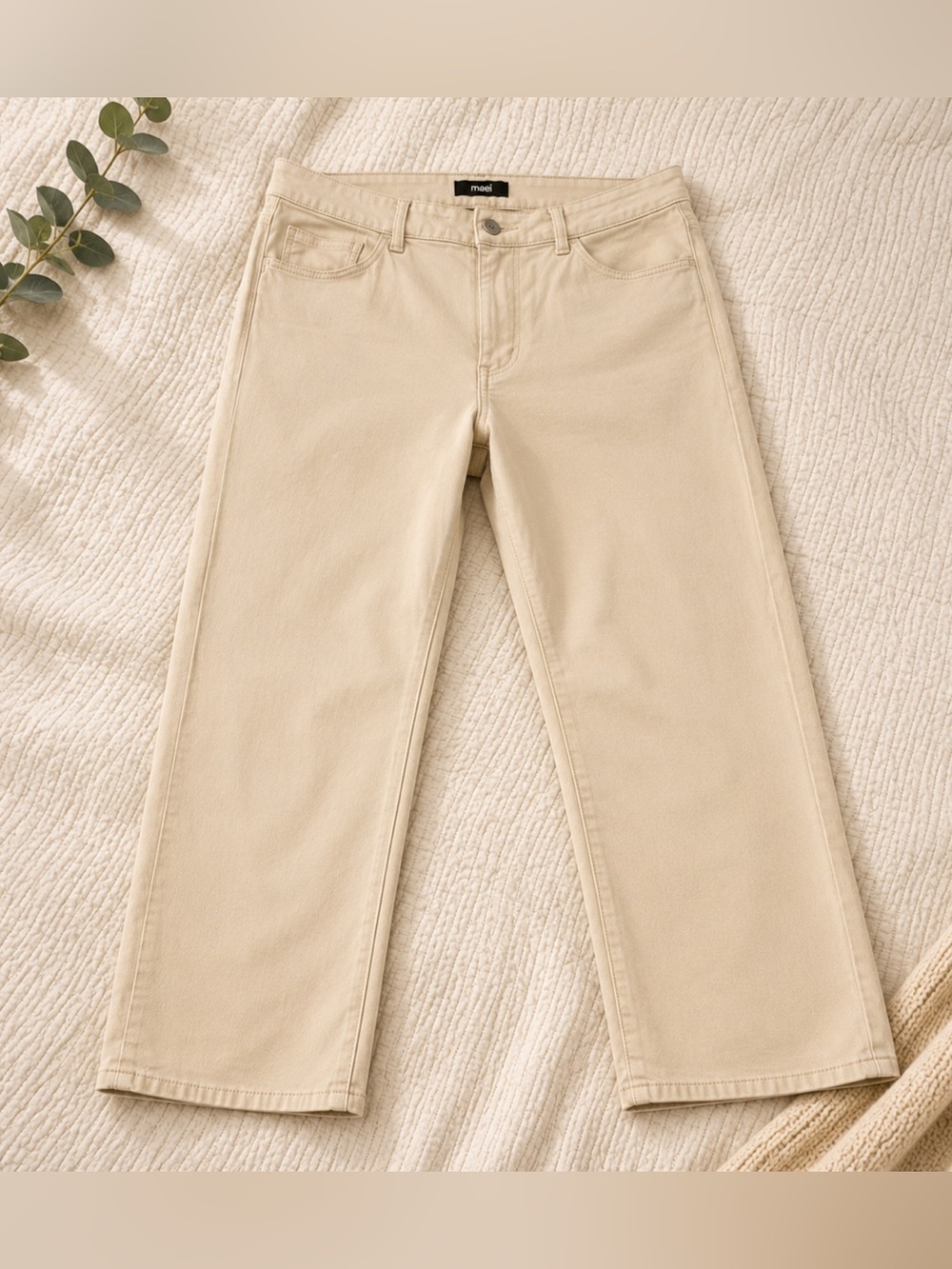 Mavi Women's Straight Leg Jeans in Cream